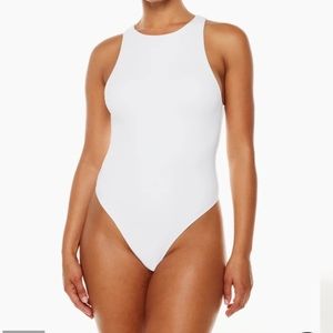 Aritzia Babaton White Contour 90s Sleeveless Bodysuit